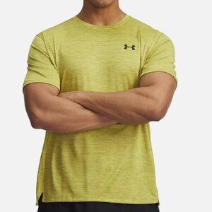 Under Armour Tech Vent Men's T shirt 4XL Loose Yellow Shade/Black NWT